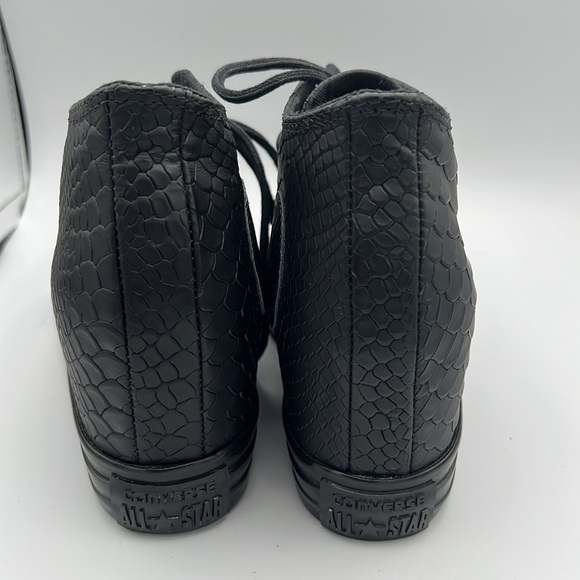 RARE Chuck Taylor All Star Lux Embossed Reptile Mid Top Sneaker Wedges sz7.5 - Picture 9 of 14
